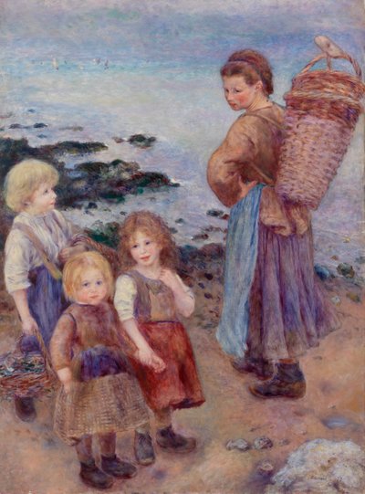 Muschelfischer in Berneval von Pierre Auguste Renoir